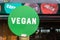 Vegan Word Green Disk Sign