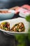 Vegan wraps with lentil, chickpea peppers and kidney bean