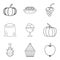 Veganism icons set, simple style