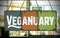 Veganuary Sign - Vegan Plant Based Lifestyle Illustration