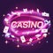 Vegas casino background, gamble poker. Retro golden cash and cards, luxury business money. 3d realistic elements on neon