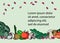 Vegetable background with a place for your text. Healthy, vegan foods concept, gardening concept