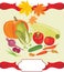 Vegetable background to the thanksgiving day