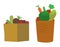 Vegetable box vector illustration.