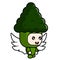 Vegetable Broccoli angel mascot costume