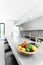 Vegetable cork basket in kitchen counter