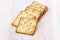 Vegetable cracker on wooden background