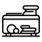 Vegetable cutter tool icon, outline style