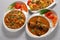 Vegetable & eggplant curry with pulao rice