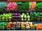 Vegetable Farm Produce on Store Grocery Shelves