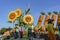 Vegetable, farm style float in the famous Rose Parade