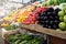 Vegetable farmer market counter