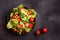 Vegetable fresh salad with lattuce and tomatoes