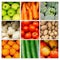 Vegetable fruit nutrition collage