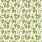 Vegetable garden banner with natural bio radish seamless pattern for discount, sale. Fresh vegetable.