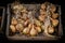 Vegetable garden harvested onions at the royal Danish queens castle in Graasten, Denmark