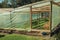 Vegetable garden inside a greenhouse