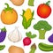 Vegetable Icons Seamless Pattern