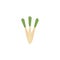 Vegetable leek flat style icon