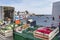 Vegetable market on a port