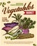 Vegetable market poster with veggies