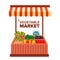 Vegetable Market Vector. Natural Eco Healthy Product. Isolated Flat Cartoon Illustration