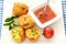 Vegetable Pakoras with sweet chili sauce