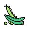 vegetable peas color icon vector illustration