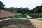 Vegetable plot in English walled garden