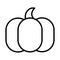 Vegetable pumpkin season fresh line icon design