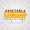 Vegetable recipes cover illustrations for today food recipes book with nutritious, easy and cheap food