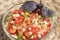Vegetable salad with bell pepper, tomatoes,