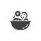 Vegetable salad cooking vector icon