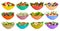 Vegetable salad isolated cartoon set icon. Cartoon vector set icon bowl lettuce. Vector illustration vegetable salad on