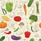 Vegetable seamless pattern