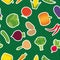 Vegetable seamless pattern. The image of vegetables