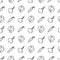 Vegetable seamless pattern line style on white background
