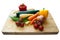 Vegetable Selection on Wooden Board