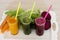 Vegetable smoothies detox - Carrot, beet and green salad.