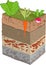 Vegetable soil layer