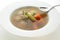 Vegetable soup with carrot, celery and meat balls