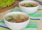 Vegetable soup with romanesco cabbage