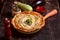 Vegetable Spiral tart with zucchini, eggplant, carrot on wooden background