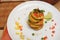 Vegetable squash pancakes on a plate