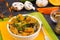 Vegetable stew with pumpkin and champignons