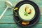 Vegetable summer soup, puree soup