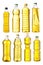 Vegetable or sunflower oil in plastic bottle