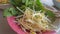 Vegetable sweet basil and bean Sprouts in bowl