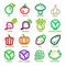 Vegetable thin line icon