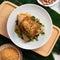 Vegetable zongzi. Vegetarian rice dumpling for Duanwu Dragon Boat Festival food